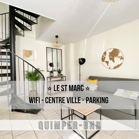 Appartamento Le St Marc - Theatre De Cornouaille - Wifi - Parking Prive - Entree Autonome Quimper Esterno foto